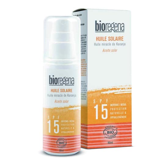 Bioceras Økologisk solcreme - Bioregena - Solfaktor spf15 - Naturlig solcreme giver velvære og helbredelse med spf 15 beskyttelse.