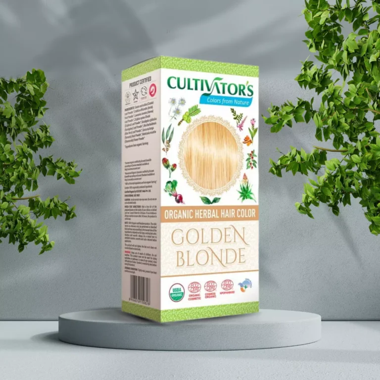 Naturligt helbredt Kultivatorer Henna hårfarve Golden Blonde 100g hårfarve.