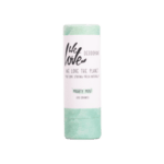 En tube Økologisk deodorantstift - Mighty Mint 65g med ordet kærlighed skrevet på, der fremmer helbredelse og naturlig pleje af velvære.