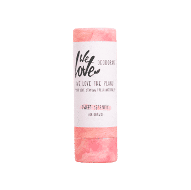 Et Økologisk deodorantstift - Sweet Serenity 65g pink tube læbepomade.