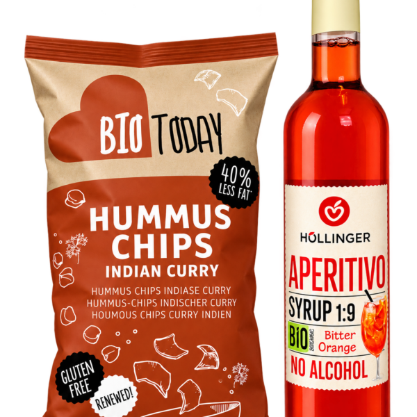 Økologisk værtindegave – Hummuschips & alkoholfri Aperitivo